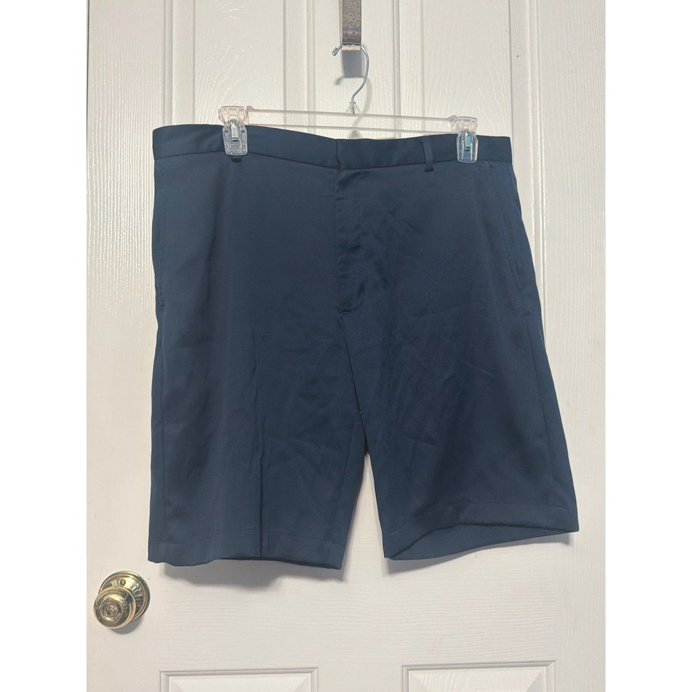Walter Hagen Mens Navy Blue Golf Shorts Size 38 Flat Front Performance